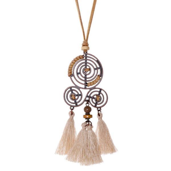 Wholesale Alloy Long Tassel Pendant Necklace