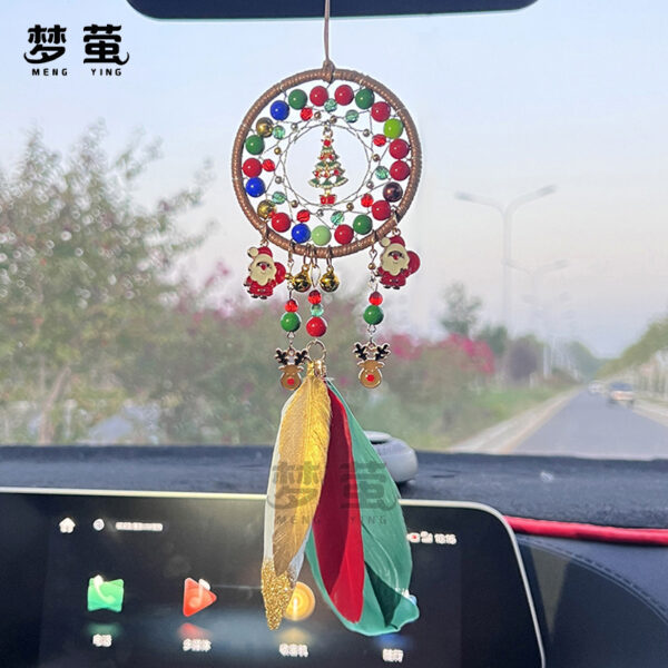 Wholesale Santa Claus Feather Dream Catcher Pendant