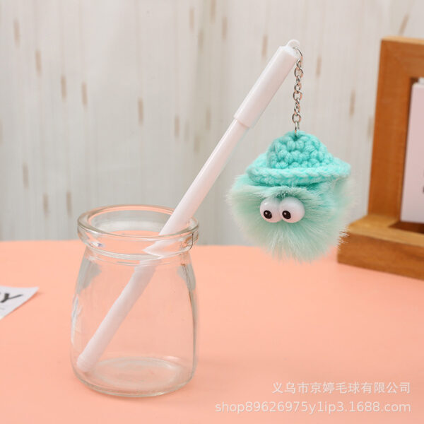 Wholesale Large Eyed Plastic Plush Cartoon Ballpoint Pens with Caps