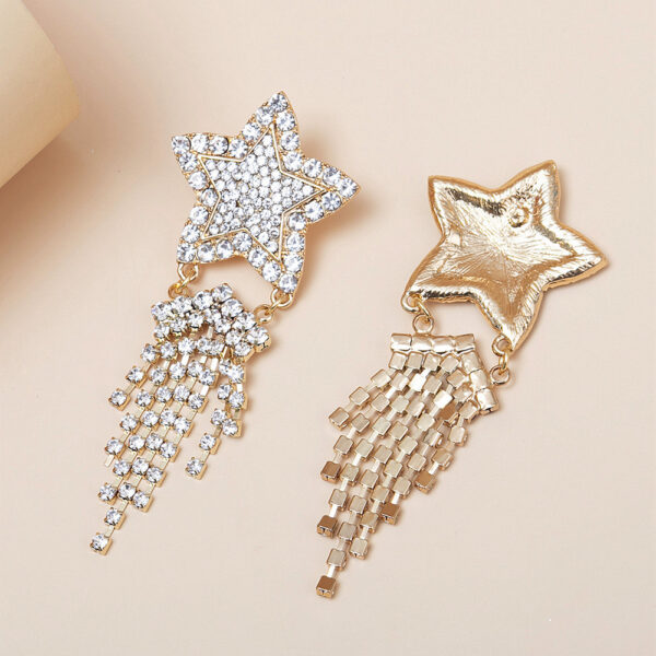 O1CN010SA4xk1XcOmWC08oL_1734342944-0-cib Wholesale Jewelry Star Tassel Metal Earrings