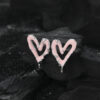 Wholesale Sweet Cool Heart Silver Earrings