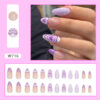 Wholesale Almond Nail Purple Love Heart Stunning Dotted Star Nail Stickers