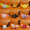 Wholesale Halloween Bat Plush Pom Keychain