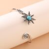 Wholesale Vintage Sunflower Turquoise Alloy Bracelet