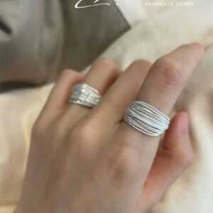 White Super Multi-line ring