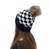O1CN010Y5UJj1OiVdyhGc1X_2636301739-0-cib Wholesale Black and Red Plaid Fur Ball Wool Hat To Prevent Cold and Warm Knitted Hat
