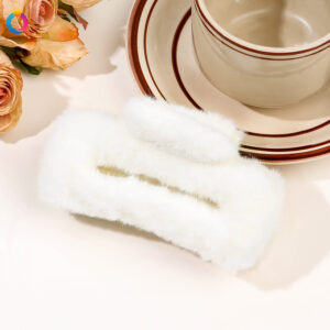 Plush grab clip -11cm square white / Qiyue factory direct sales