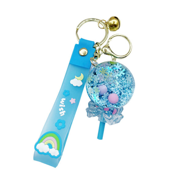 Wholesale Acrylic Quicksand Lollipop Keychain
