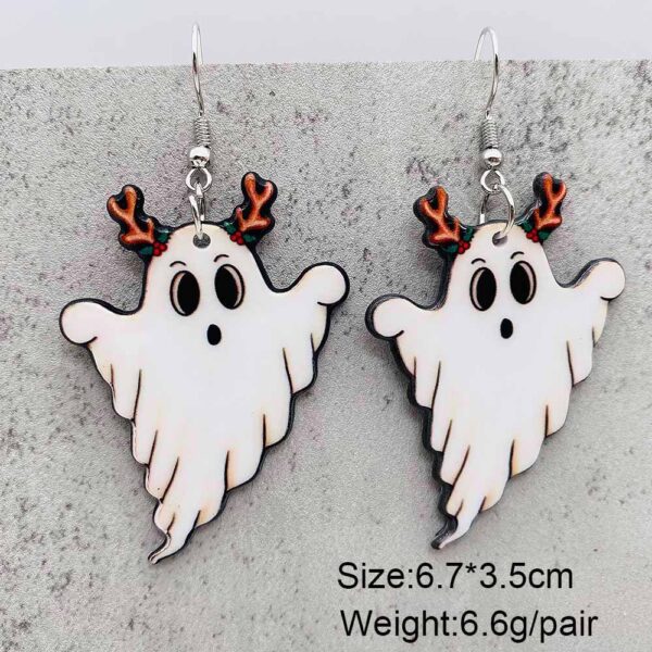 O1CN010ZmMi62CFreRsRtF4_2207539588445-0-cib Wholesale Christmas Ghost Acrylic Christmas Hat Lanterns Christmas Earrings