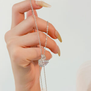 Sparkling Swan Necklace