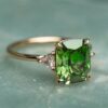 Wholesale New Square Four Claw Inlaid Zircon Copper Ring