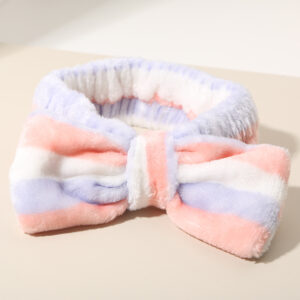 #13 [pink + purple + white] striped headband - single