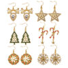 O1CN010btRfe28yVnaU9mYd_1850018001-0-cib Wholesale Christmas Snowflake Cane Antler Earrings