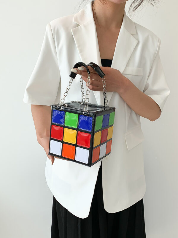 O1CN010cVoKO1tfzVBsO4hz_2200737095930-0-cib Wholesale PU Geometric Bag Magic Square Bag