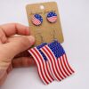 O1CN010cYfBp2CFraUCQ2Um_2207539588445-0-cib Wholesale Independence Day American Flag Leather Earrings Stud Set