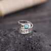 O1CN010d9Ya41qyMXZAiXYo_2206372095564-0-cib Wholesale Alloy Western Inlaid Turquoise Alloy Open Ring