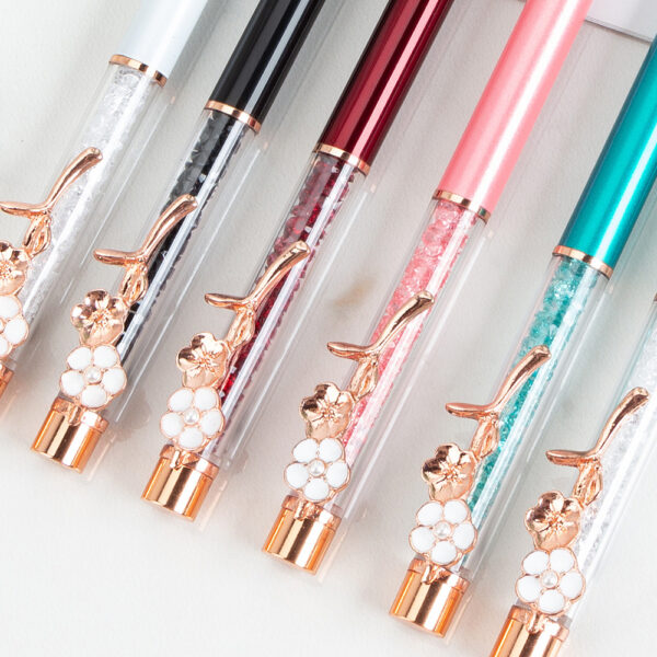 Wholesale Creative Flower Metal Rhinestone Ballpoint Pen