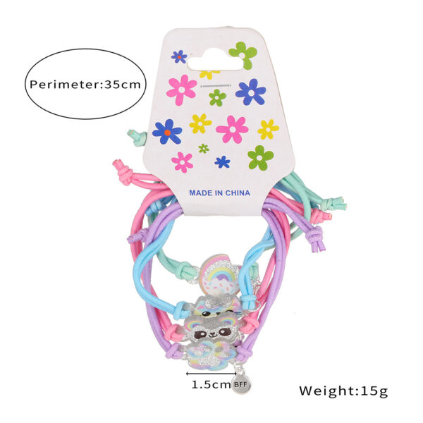 Wholesale Kitty Bear Donut Elastic Cord Bracelet