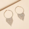 Wholesale Tassel Rhinestone Claw Chain Alloy Earrings