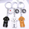 Wholesale Cartoon Poodle Cute Metal Keychain
