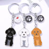 Wholesale Cartoon Poodle Cute Metal Keychain