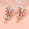 Wholesale Colored Gemstone Elk Zinc Alloy Earrings