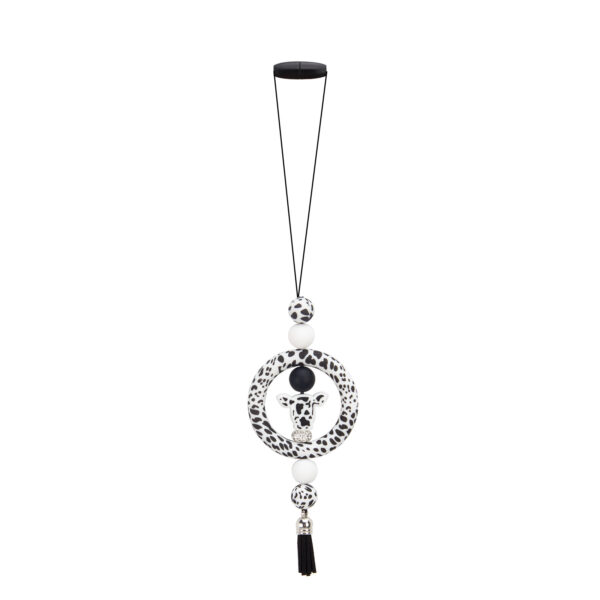 Wholesale Silicone Keychain Christmas Bull Head Cross Flower Bead Pendants