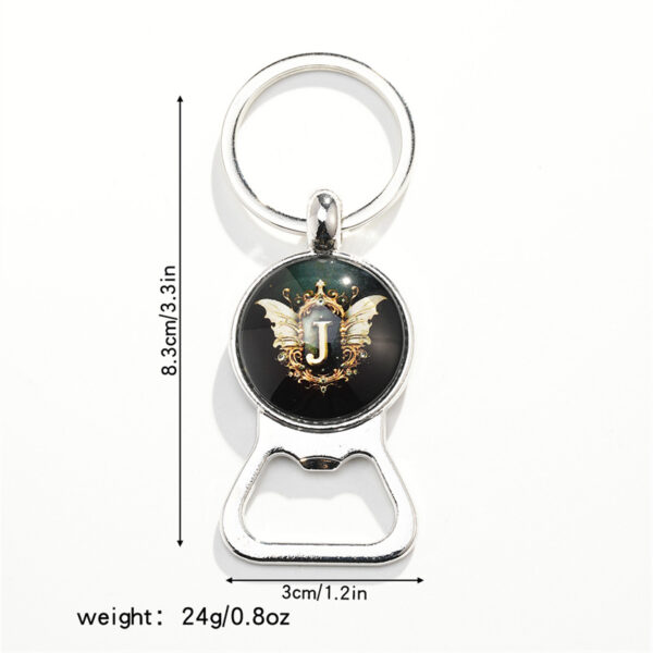Wholesale Letter Butterfly Bottle Opener Time Gem Keychain