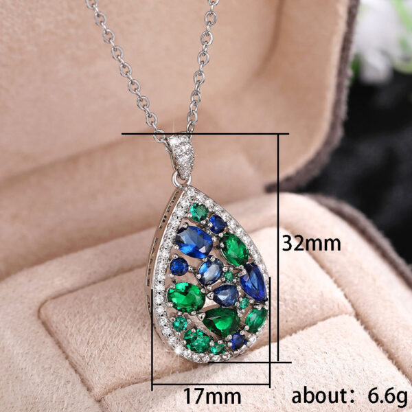 Wholesale Blue Green Gemstone Zircon Copper Earrings