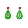 Wholesale Leaves Hollow Christmas Tree Sequin Drop Earrings Niche Round  Acrylic Earrings