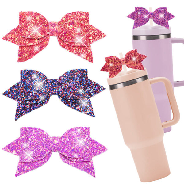 Wholesale Cup Pendant Accessories Glitter Bow Diy Ice Tyrant Cup