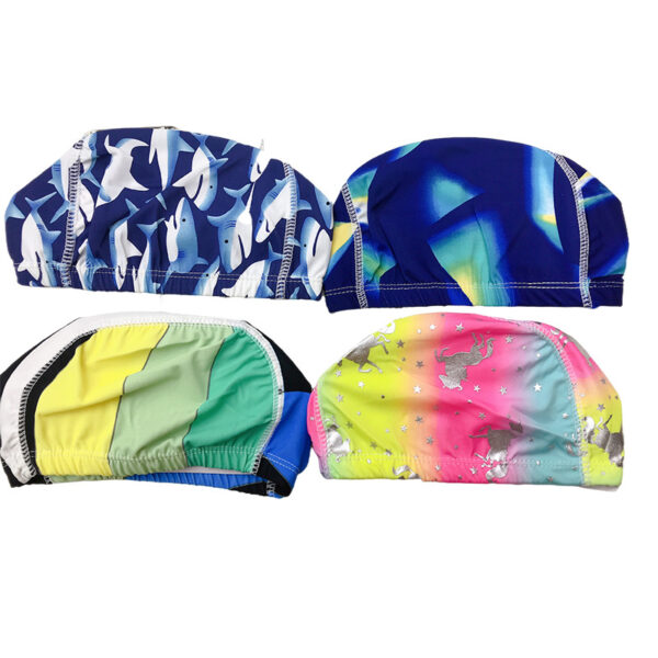 Wholesale Printed solid color swimming cap Nylon Swimwear