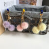 Wholesale Cute Pearl Candy Plush Ball Bags, Keychain Pendants