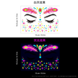 Fluorescent face sticker FA-011