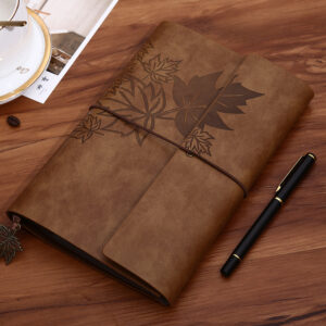A5 large Kraft paper horizontal line inside page / Light Brown (Style 2)