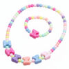 Wholesale Handmade Beaded Colorful Bow Tie Necklace Bracelet Set