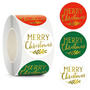 Wholesale Coated Paper Self-adhesive Christmas Stickers