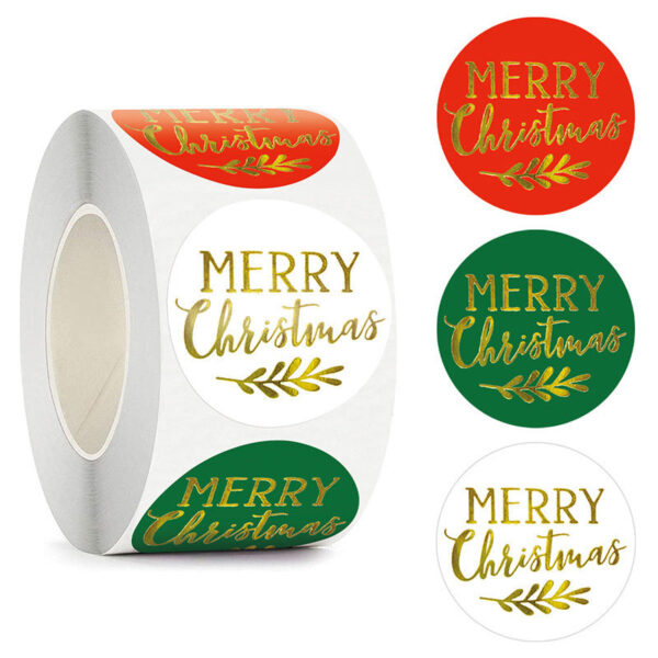 Wholesale Coated Paper Self-adhesive Christmas Stickers