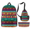 O1CN010o1bZD1cYnpIhuAoC_2211197993613-0-cib Wholesale Oxford Fabric Aztec Pattern Backpack Shoulder Bag Pencil Case Set