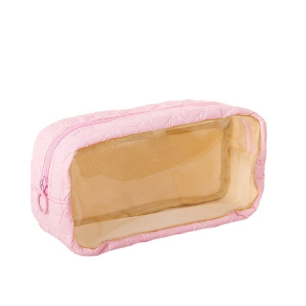 Wholesale Polyester PU Large Capacity Transparent Pencil Case