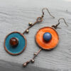 O1CN010pzj3H1Qxk37w0JGD_2215620942043-0-cib Wholesale Asymmetric Vintage Round Enamel Alloy Earrings