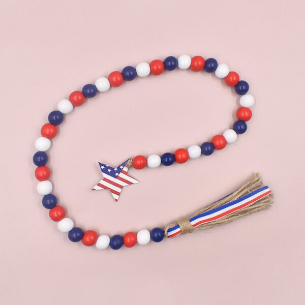 O1CN010roqI81VTZtvrWalp_2268362654-0-cib Wholesale Independence Day Hemp Rope Tassel Wood Beads Decorations Pendant