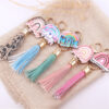 Wholesale Mother's Day Leather Tassel Rainbow Keychains