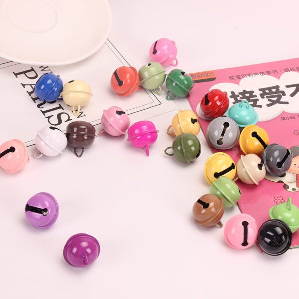 Wholesale Metal DIY 22mm Candy Color Small Bell Keychain Accessories