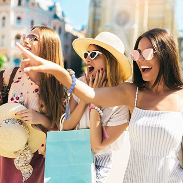 Wholesale Leopard Print Silicone Bead Leather Tassel Hand Wrist Keychain