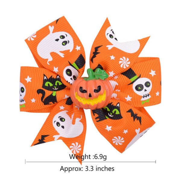 Wholesale Halloween Dress Up Bat Ghost Fabric Kids Hair Clips