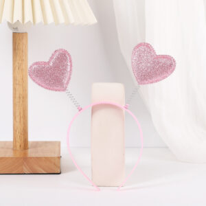 Pink gold powder heart