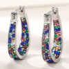 O1CN010xA67Y1TI0lNpK8tC_2206709272358-0-cib Wholesale Zirconia Inlaid Circular Alloy Earrings