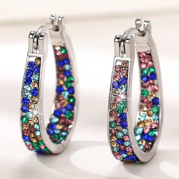 O1CN010xA67Y1TI0lNpK8tC_2206709272358-0-cib Wholesale Zirconia Inlaid Circular Alloy Earrings