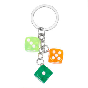 Green Orange Tricolor Resin Keychain 9